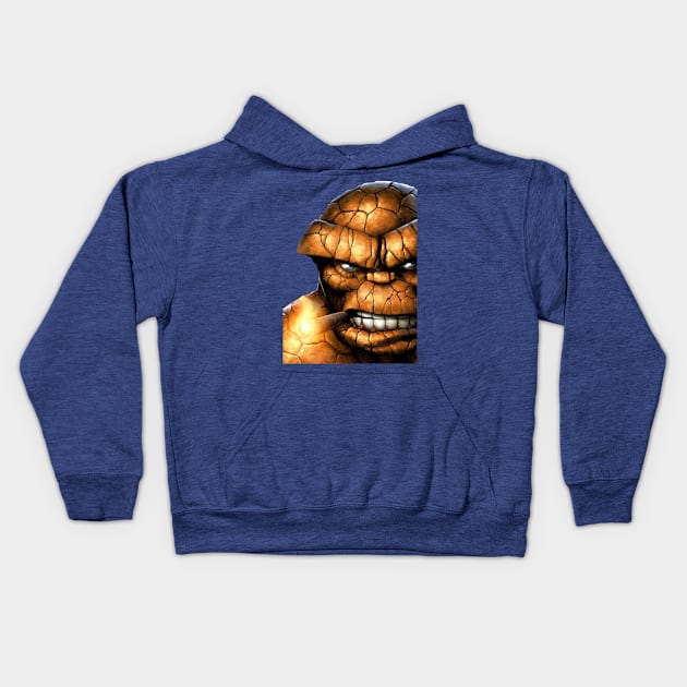 Blue Eyed Thing Kids Hoodie by Hulk